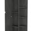 Armoire en lin à porte simple H 62 po, cinq tablettes extérieures, quatre tablettes intérieures-252241645