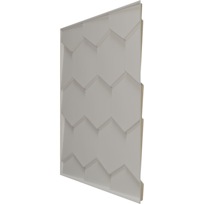 Panneau mural 3D décoratif Honeycomb EnduraWall, Blanc fleur satiné UltraCover