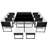 Stalham Rectangular 10 - Person Dining Set with Cushions-1833378042-1833378043