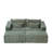 Boneless Oversized Sectional Lounge Chaise,No Assembly Required,Cloud Plush Loveseat With Two Removable Footstool,Fluffy Modern Sleeper Chair For Indoor Living Room Bedroom-537066710