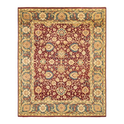 Cavil Mogul One-of-a-Kind Hand-Knotted New Age 8'1"" x 10' Wool Area Rug in Burgundy/Beige -  Isabelline, EB2037AF89014780B0B5FCA52A2DA360