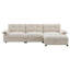 Canapé modulaire de 104 po x 60 po, en forme de L avec accoudoirs multifonctionnels, chargement à deux ports, porte-gobelet, poches de rangement latérales, repose-pieds de rangement mobile, conception capitonnée unique, coussin moelleux, chenille-2068092998
