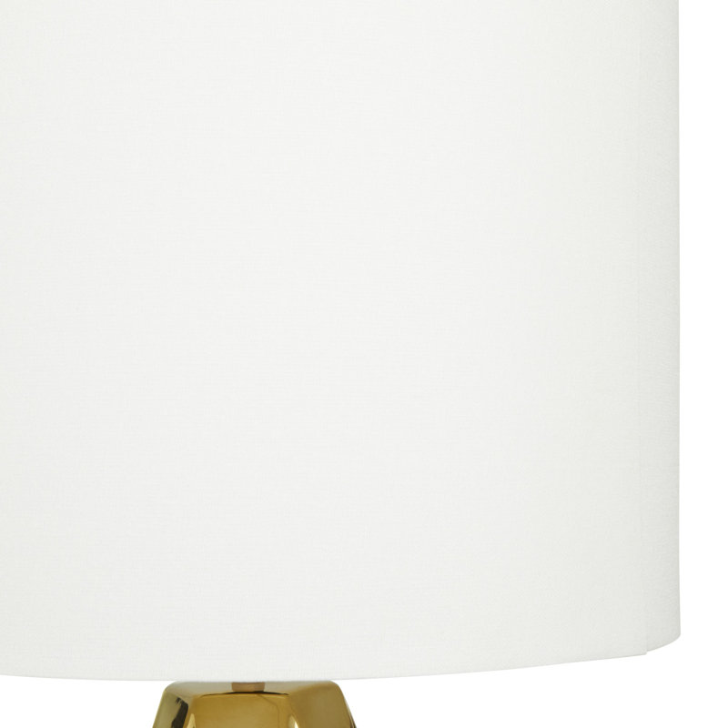 Cosmoliving By Cosmopolitan Modern Ceramic Table Lamp, Gold
