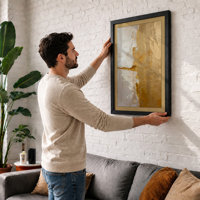 Weathered Surface Study Industrial - Framed Print, A2 - 59.4 x 42.0 cm, Black