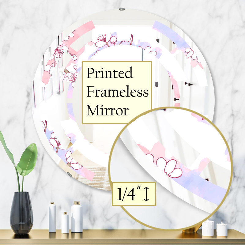 Miroir mural Leaves, H 31,5 po x l po