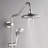 FORNO ACQUA  AcquaSPA Retrofit Shower, Overhead Rainfall, 8 Inch Shower Head, Handheld Shower Head, Body Jets, 6 Function Diverter, Brushed Nickel Finish, 1.8 GPM Flow Rate-116472678