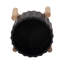 Ceramic Planter with Stand - Fluted Stoneware Pot and Pine Wood Base, Modern Decorative Plant Holder.-1454785794