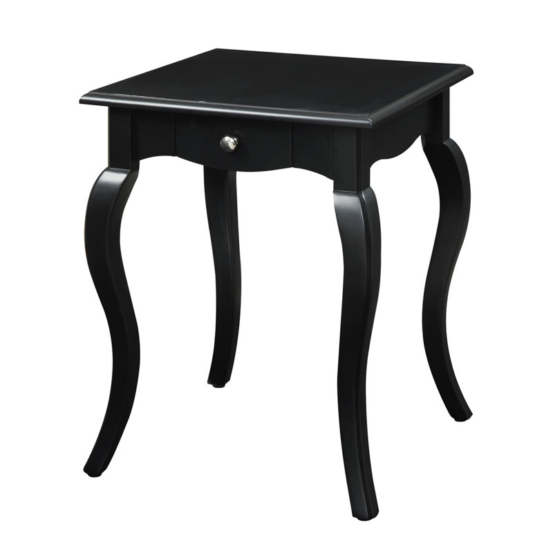 Table de bout avec rangement Dominquez, Noir