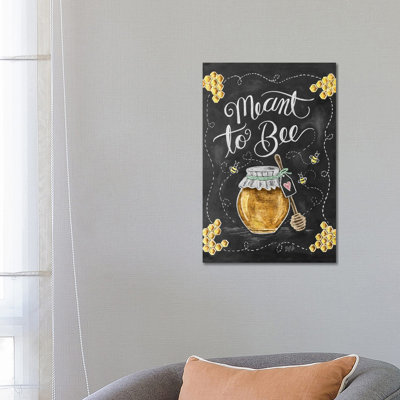 Meant to Bee 1 Piece Wrapped Canvas Wall Art