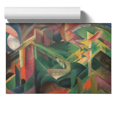 Deer in the Garden by Franz Marc - Frameless Print