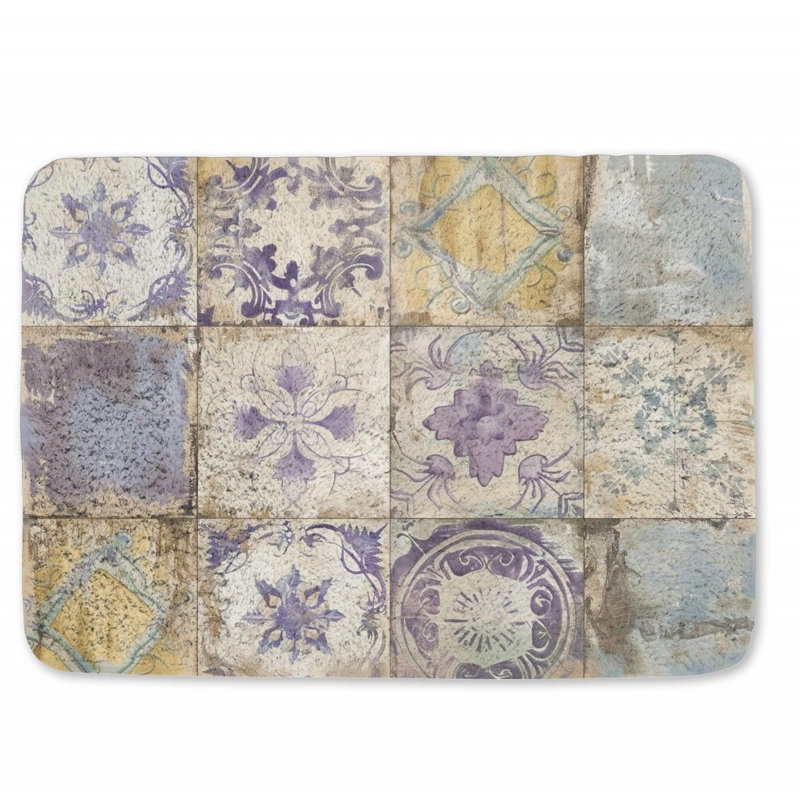 Chyla Microfiber / Microsuede Non-Slip Bath Mat, 17" W x 24" L