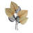 Metal Layered Leaf Brown Wall Decor with Palm Leave Accents
