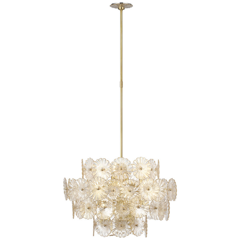 Julie Neill Gianna 24" Chandelie, Gold, Hand-Rubbed Antique Brass