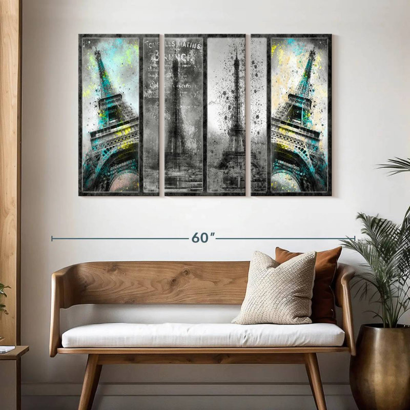 Kavia Eiffel Tower Collage, 32" H x 50" W