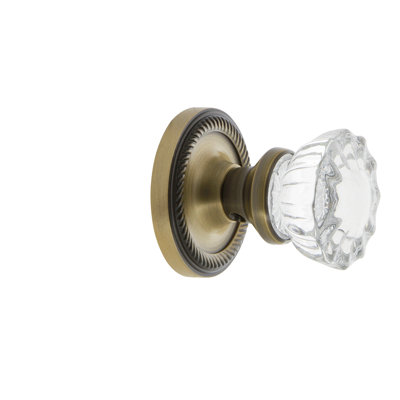 Rope Rosette with Crystal Door Knob