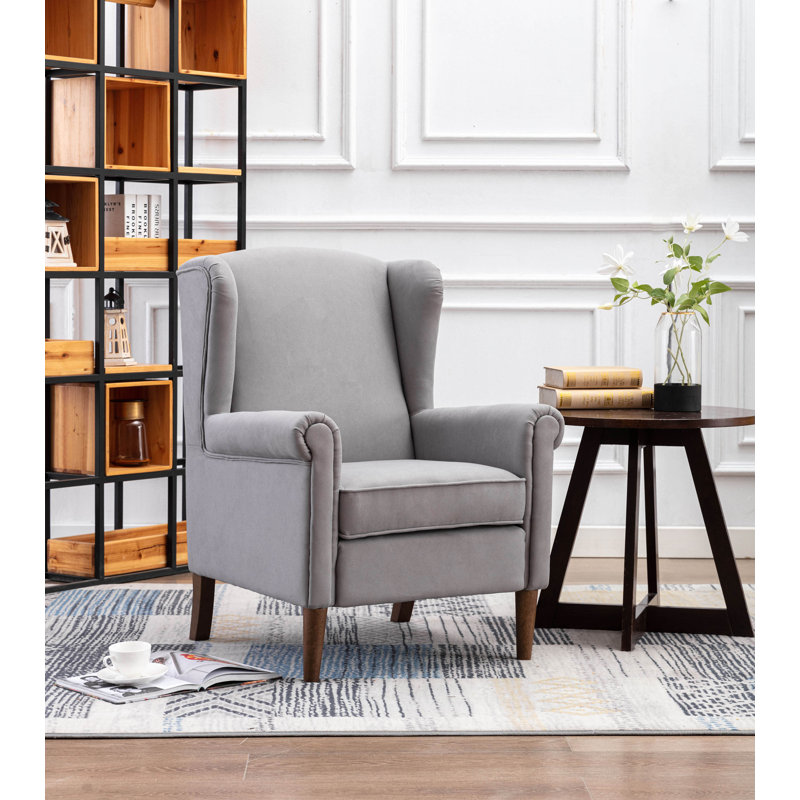 Jacy Wingback Chair, Grey