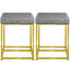 Upholstered Counter Stool with Metal Frame