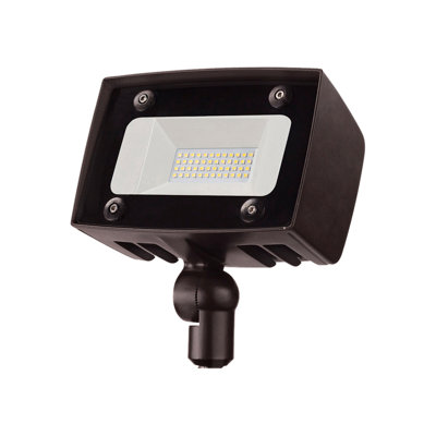 Outdoor Flood Light, Backyard LED Flood Light, 5,000 Lumens, 4000K, 50W, Dusk-to-Dawn, Wet Rated Security Area Light, 150W Equivalent - Bronze