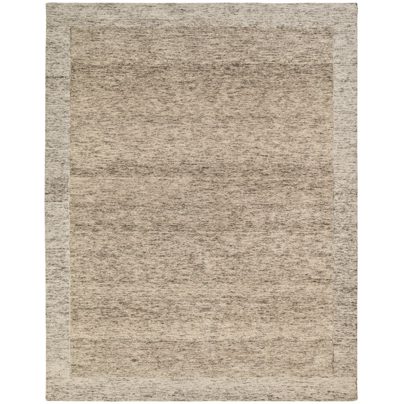 Hand-Tufted Wool Brown Area Rug, Rectangle 8'6" x 11'6"