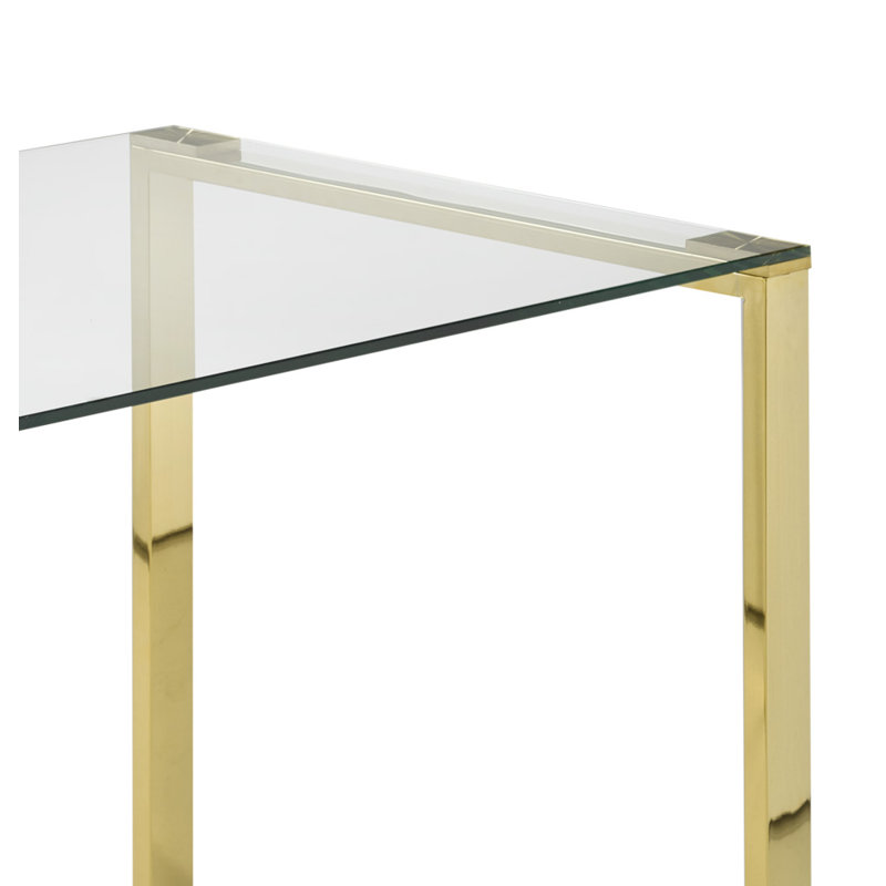Chantrelle Metal Base Writing Desk, Gold