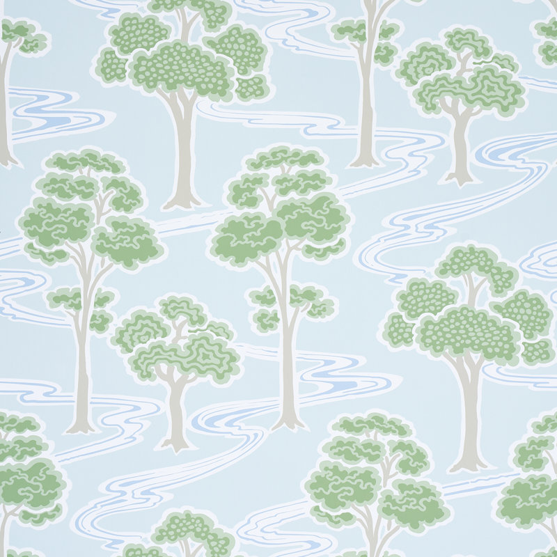 Papier peint arbre rivière, Minéral