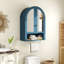 Armoire murale arquée avec portes en miroir et tablettes réglables-1542506990