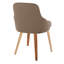 Chaise en bois zébré et similicuir