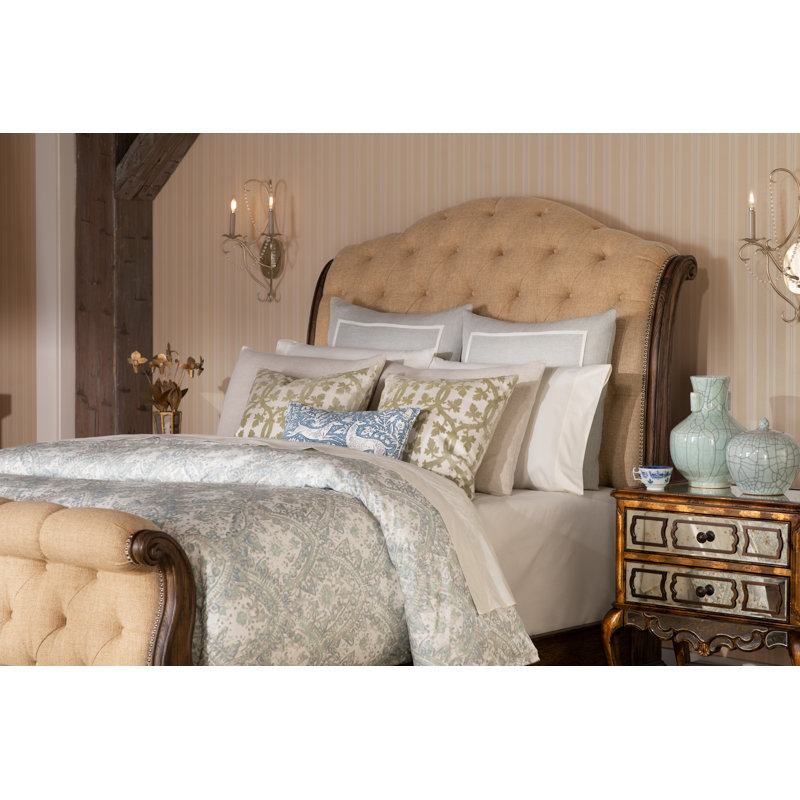 Rhapsody Upholstered King Bed, King, Brown/Beige