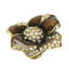 CHARTRES KNOB; RED MAHOGANY; DECORATED WITH SWAROVSKI® SILK CRYSTALS; MUSEUM GOLD PLATE