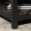 Table basse à plateau relevable, finition brune
