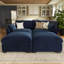 Velours et large canapé-lit modulaire moelleux et moelleux avec housse de coussin amovible-593103156