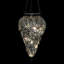 Lanterne suspendue en forme de larme solaire en verre et en métal avec 15 guirlandes de lumières DEL blanc froid Exhart, 7 x 24 po Exhart-1133063187