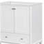 Armoire de meuble-lavabo de 30 pouces sans lavabo, armoire de salle de bain multifonctionnelle avec porte et tiroir, structure solide et panneau de densité moyenne-120406477
