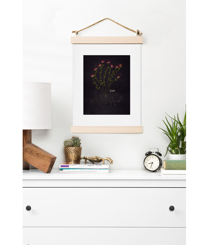 « herb jardin sage », impression, H 14 po x l 11 po x P 0,13 po