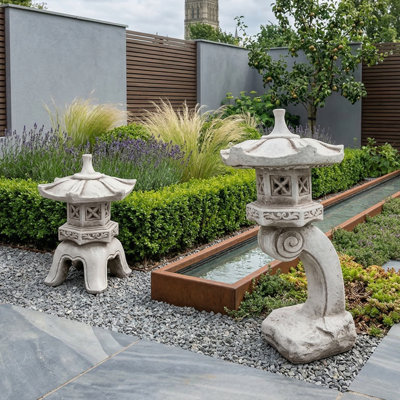 PAGODA Low 40cm Antique Stone Effect