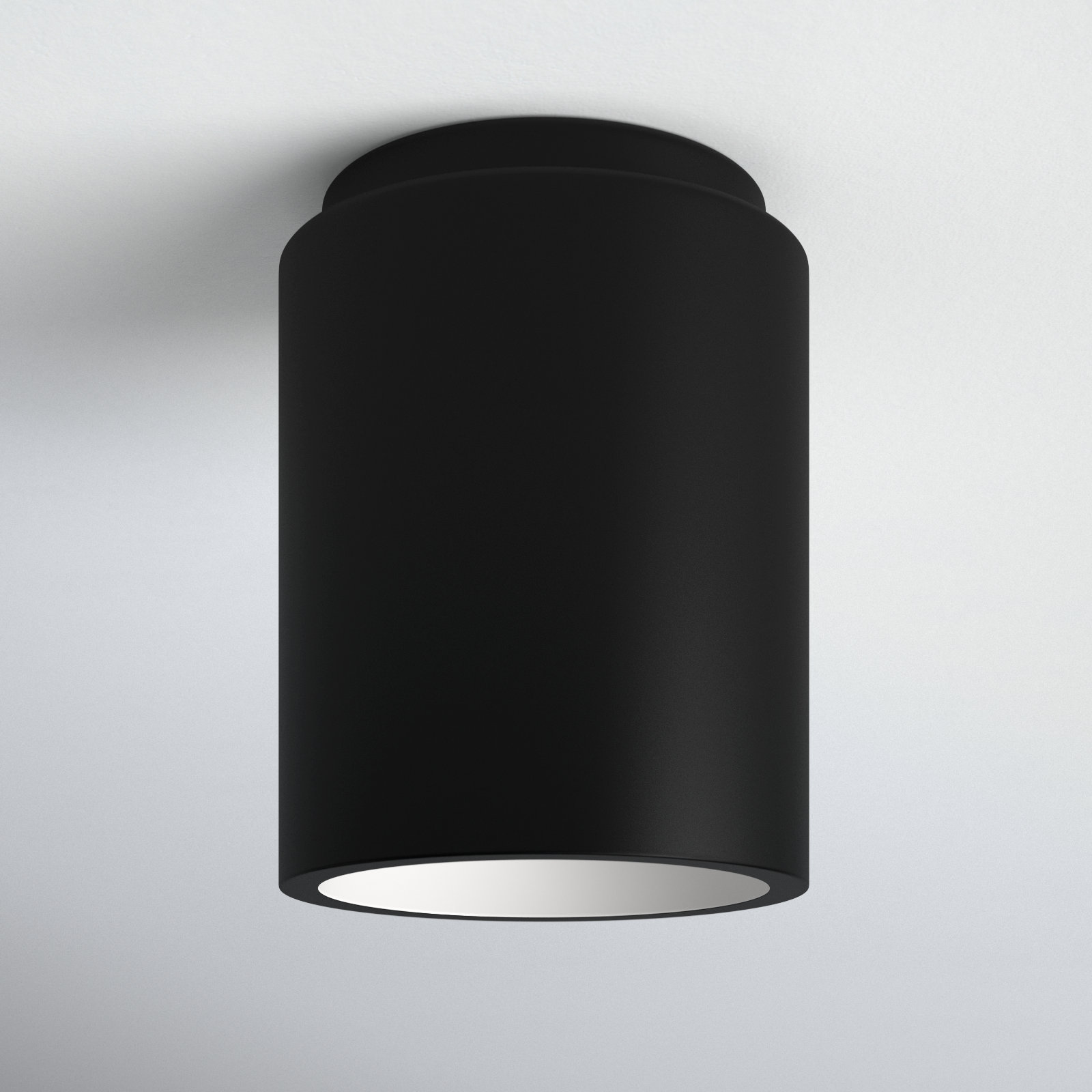 Sumatra Single Light Ceramic Flush Mount, Carbon Matte Black, LED (Integrated)