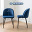 Chaise d'appoint rembourrée en velours noir Doop-842275920