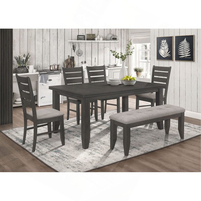 Wood Rectangular Dining Set
