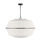 Ellen Degeneres Hikari 5 Light Dining Room Pendant With White Linen Shade