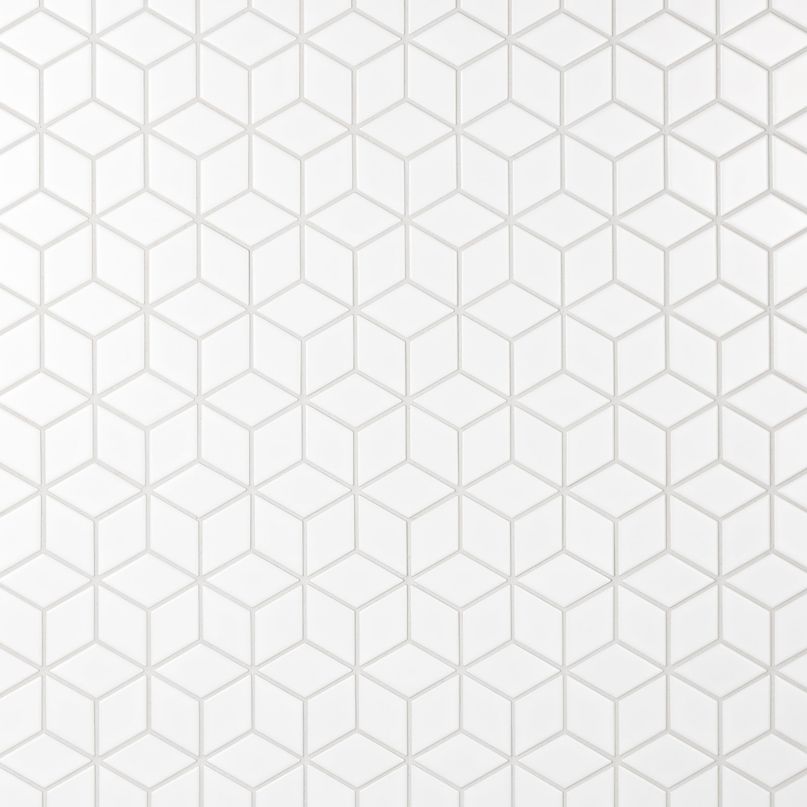 Merola Tile Metro Rhombus 10-1/2 " x 12-1/8 " Porcelain Mosaic Floor & Wall Tile, Matte White
