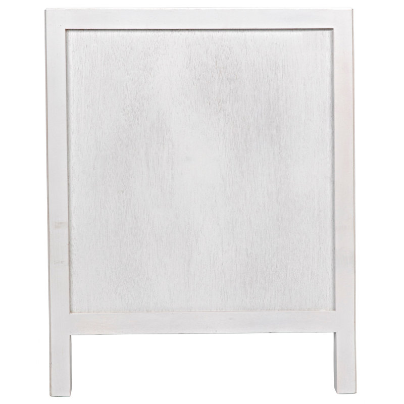 Hampton 3 - Drawer Solid Wood Nightstand, White Wash
