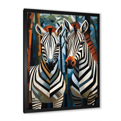 Motif zébré noir et blanc dynamique I