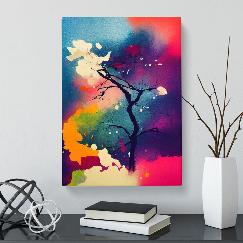 Cancri Japanese Forest Splatter Vol.1 - Wrapped Canvas, 76cm H x 50cm W x 3cm D