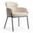 Modern Upholstered Dining Chairs With Curved Back & Black Metal Legs-1889442021