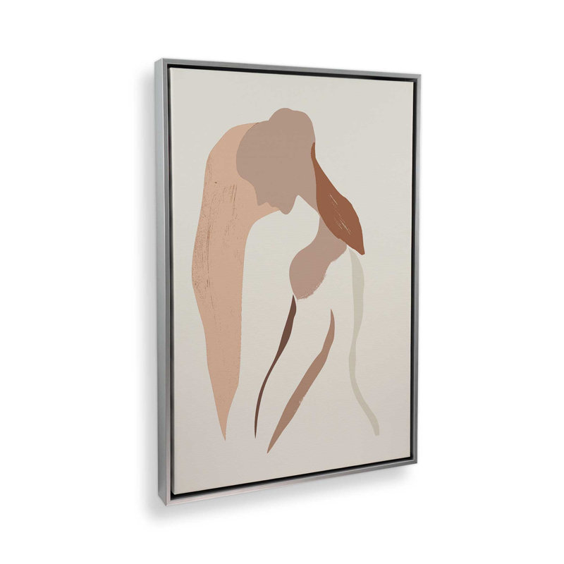 Pensées silencieuses, Cadre flottant en chrome poli, H 18,75 po x l 12,75 po
