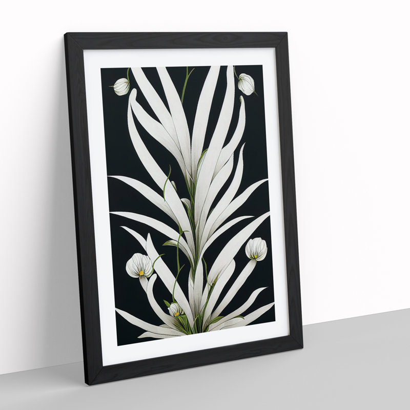 The Unbeatable Flowers - Framed Print, 34cm H x 25cm W x 2cm D, Black