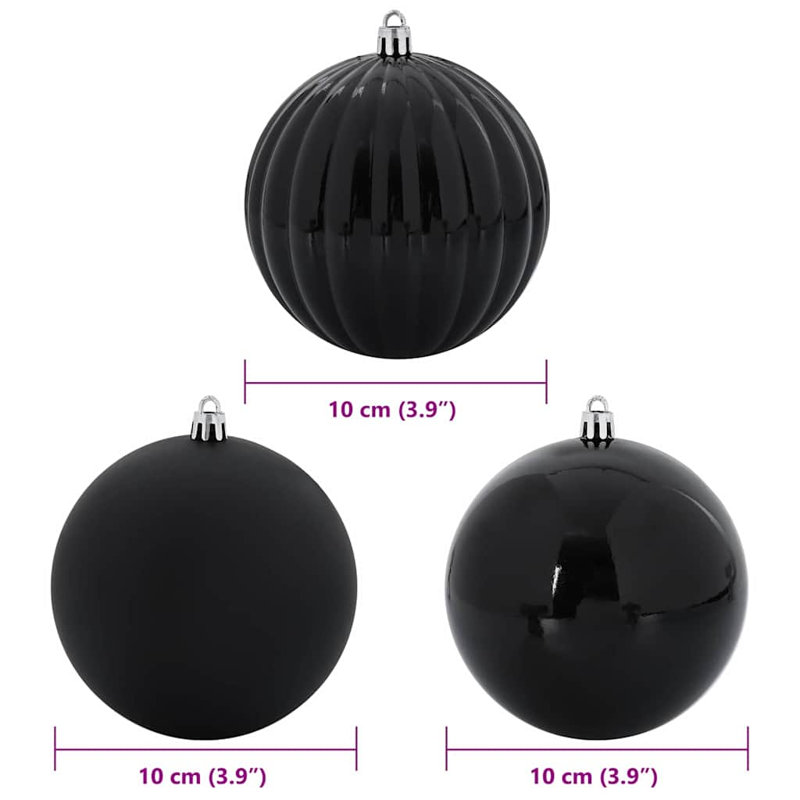 vidaXL Christmas Bauble XL, Black