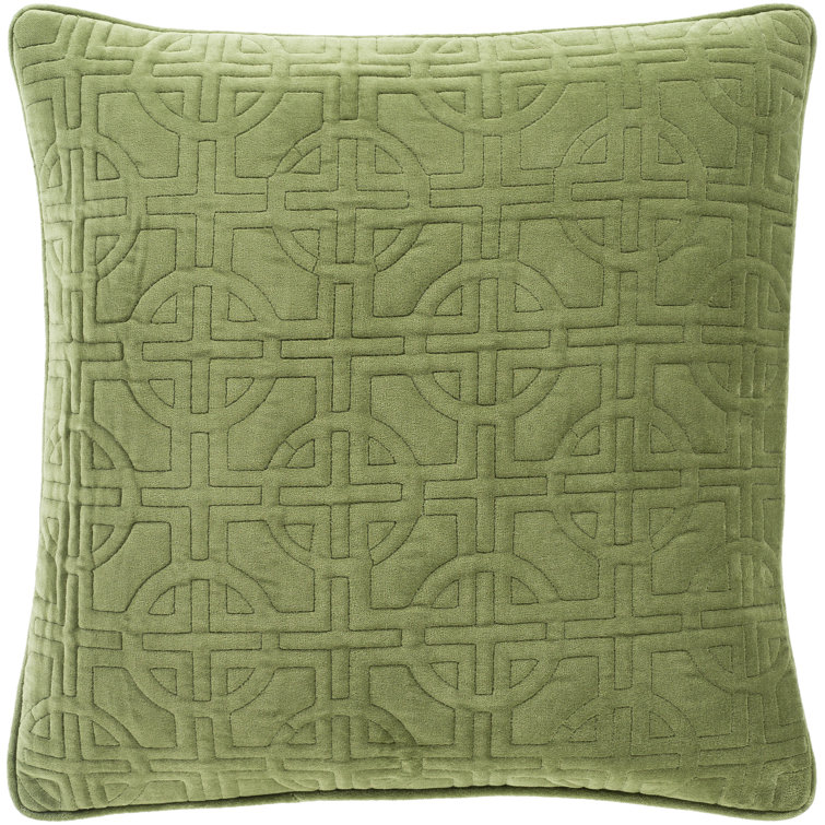 Quilted Cotton Throw Pillow