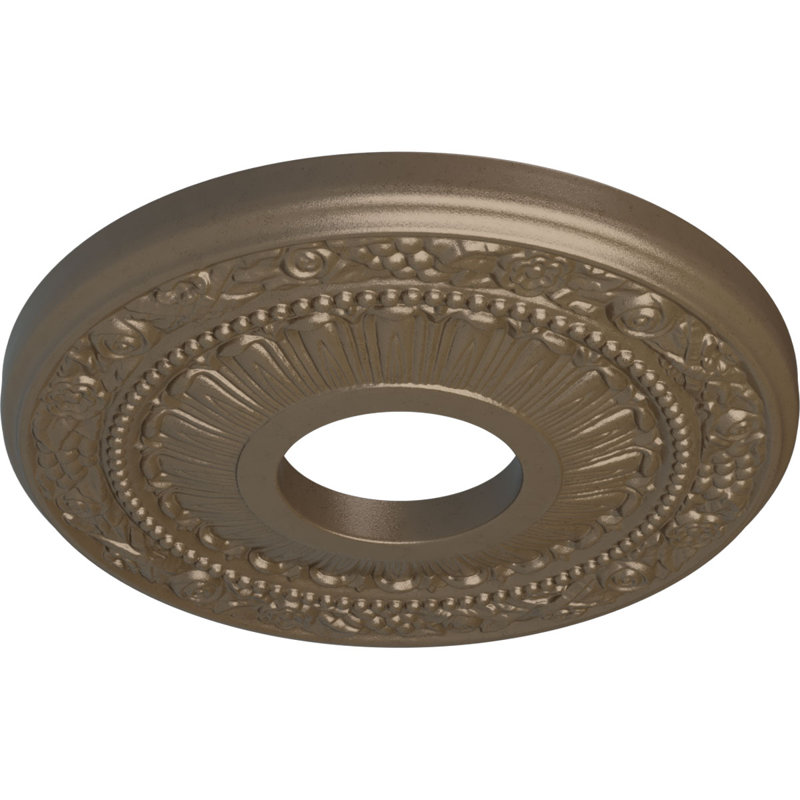 Ruban Endurathane avec médaillon de plafond arc, diamètre extérieur de 12 1/4 po x P 7 1/2 po x P 7/8 po (convient aux auvents jusqu'à 7 1/2 po), fini craquelé Gobi peint à la main