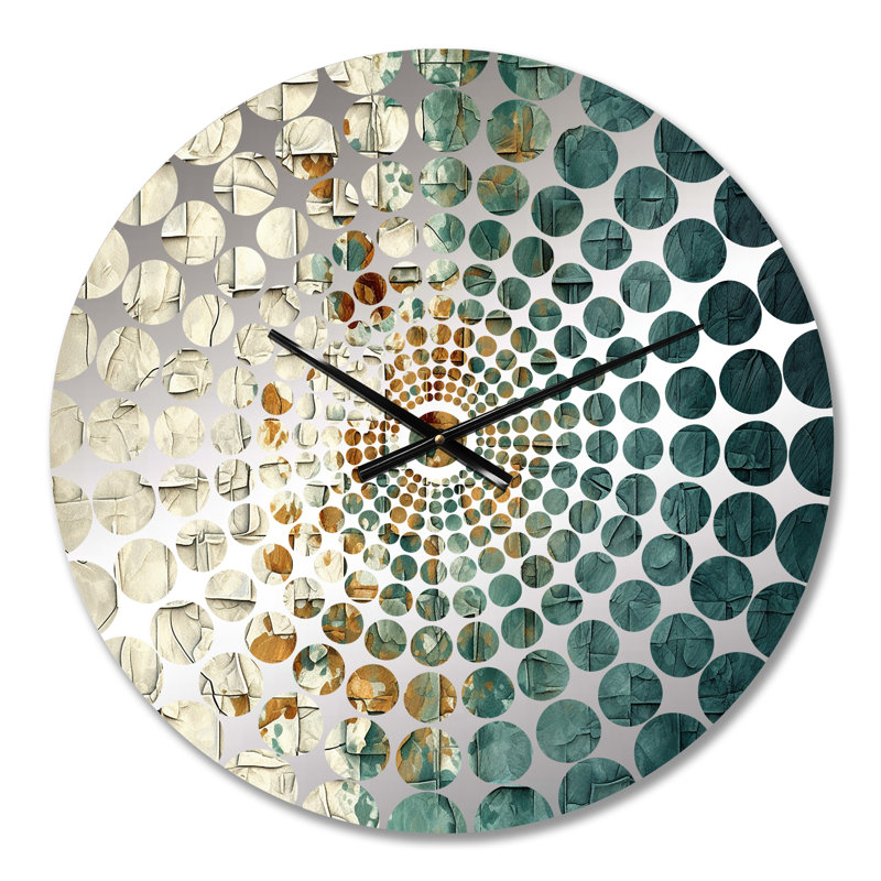 Anneville - Horloge murale peinture abstraite, Petit
